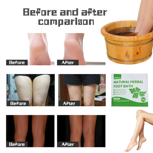 Natural Mugwort/Wormwood Herbal Foot Soak, Lymphatic Ginger Foot Bath Bag, 15g/PCS (16PCS) for Foot Care