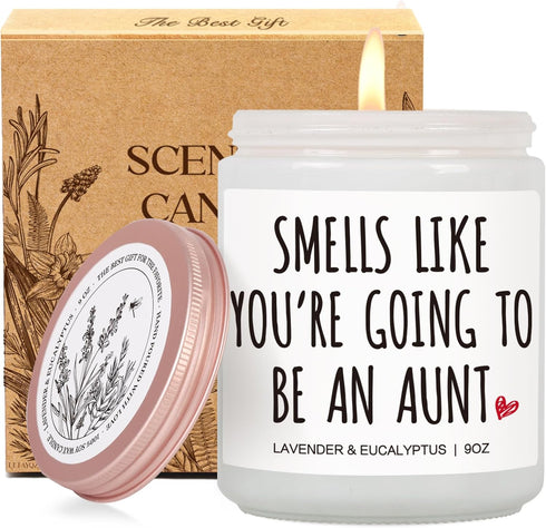 LLTAYQZ Pregnancy Announcement Scented Candle Gift for New Aunt First Time, Smells Like