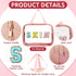 Chenille Letter Bag, Nylon Makeup Bag, Portable Zipper Cosmetic Toiletry Storage Bag for Women Girls, Pink
