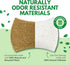 Biodegradable Natural Kitchen Sponge - Pack of 12 Compostable Cellulose and Coconut Walnut Scrubber Sponges