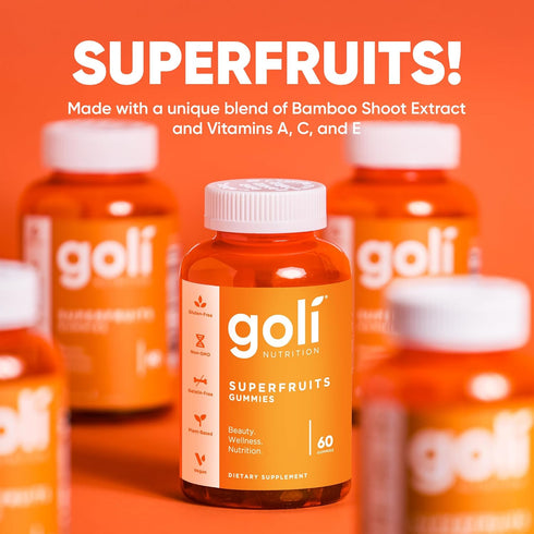 Gummy 120 Count Goli Nutritional Supplement, SuperFruits Beauty Vitamin - - Collagen-Promoting Ingredients - Mixed