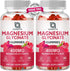 Magnesium Glycinate Gummies 400 mg with 100 mg Magnesium L-Threonate, Supports Calm, Sleep, Memory, 120 Gummies