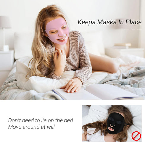 Maitys 5 Pcs Reusable Silicone Facial Mask Sheets for Women, Moisturizing Full Facial Mask Cover
