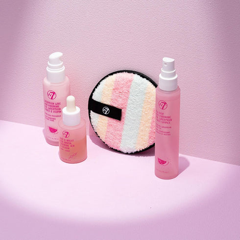 W7 Brighten Up Essential Gift Set, Moisturizer, Cleansing Cookie, Toner and Face Mist, Soothing Skin Care Kit