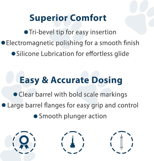 U-100 U-100 3/10cc, 31G 5/16, 60 UltiCare VetRx Pet Insulin Syringes, Comfortable & Accurate Dosing of Insulin