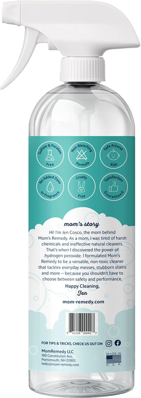 MOMREMEDY Hydrogen Peroxide All Purpose Cleaning Spray | Multipurpose Home Cleaner | Fabric and Laundry Stain Remover |