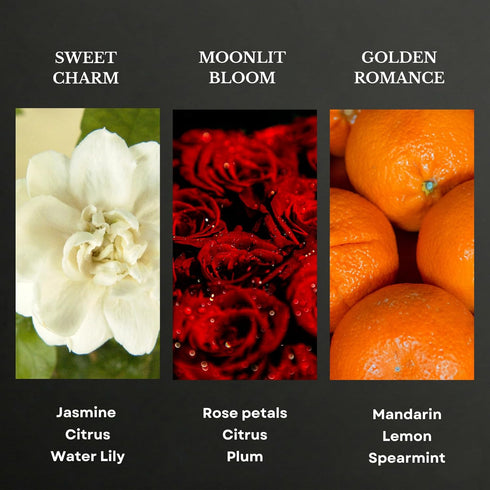 Set Set 320 ml (2.03 oz) Love Collection Fragrance Oil Essential Oil Blends for Diffusers, Candles & Soaps Jasmine
