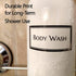 Silkscreened Empty Shower Bottle Set, 3-Pack, 16 oz Cosmo/Bullet, for Shampoo, Conditioner, Body Wash, White