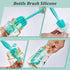 Double Sided Cleaning Brush, Soft Kitchen Scrub Brush, Reusable Silicone Bottle Cleaning Brush with Long Handle