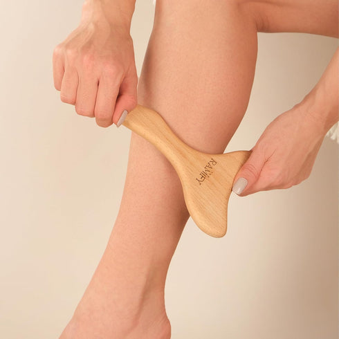 theramify Natural Wood Classic Massage Board, Ergonomic Gua Sha Tool for Body Massage, Deep Tissue Massager for Back