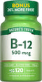 Nature's Truth B12 Vitamin | 500 mcg | 120 Tablets | Vegetarian, Non-GMO & Gluten Free Supplement