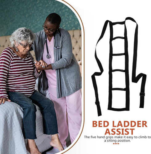 SOPOTUTU Bed Ladder Assist Strap for Elderly and Patients Pull up Support Device with Cushioned Hand Grips for Safe
