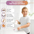Kids' U Shaped Toothbrush Age 2-6 - 2 Premium Soft Toothbrushes with Travel Cases, Round Silicone Head