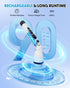 Torlaist 7 2-Speed 54in Electric Spin Scrubber, Shower Scrubber with Long Handle, Brush Heads, Cordless Bathroom