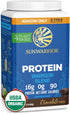 Sunwarrior Vegan Protein Powder - Chocolate, 32 Servings, USDA Organic, Keto Friendly, Non-GMO