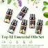 Essential Oils Set - 12 Pcs Aromatherapy Kit for Diffuser, Massage, Soap, Candle Making, 5mL