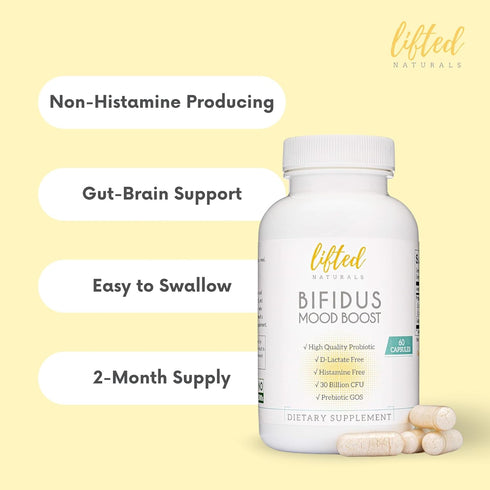 Probiotics 30 Billion CFU Supplement with Prebiotics for Mood & Digestion Support - 60 Days Supply