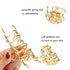 Mehayi 3 PCS Large Gold Metal Hair Claw Clips - Cute Alloy Big Hair Clamps for Thick Thin Hair, Fashion Accessories