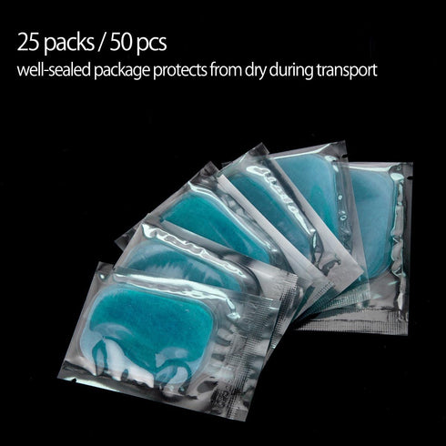 50 Pcs/25 Packs Replacement Gel Sheet Pads for Abdominal Muscle Trainer, Accessory for Toning Belt