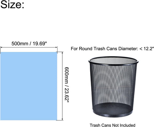 MECCANIXITY 4-6 Gallon Blue Small Trash Bags, 60 Counts / 3 Rolls for Kitchen, Office, Bathroom