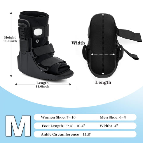 honarry Walking Boot for Broken Foot & Injuries - Lightweight Medical Boot with Anti-Slip Sole, Adjustable Straps