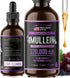 HERBIFY Mullein Drops - 4 Oz Leaf Extract for Lung Cleanse, Immune Support, Detox & Respiratory Support, Grape Flavor