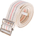 COW&COW Transfer and Gait Belt with Metal Buckle - 2 inches, Beige with Stripes, 60" - Transfer Walking and Standing
