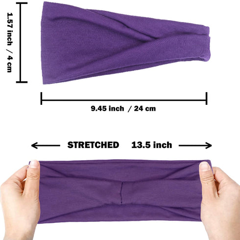 IVARYSS Headbands for Women - Non-Slip, Stretchy Hair Accessories for Yoga, Fashion, Travel, 6 Pack