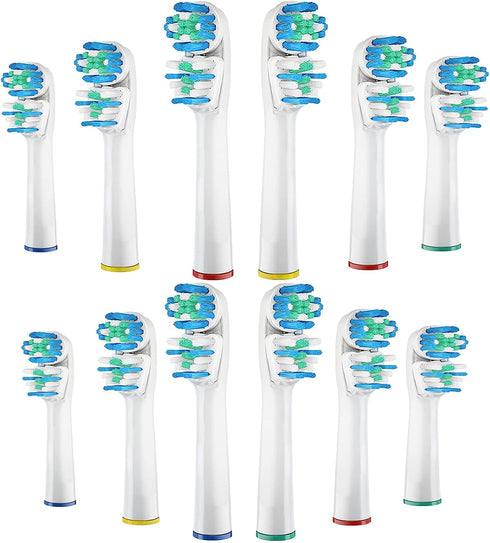 Dual-Clean Replacement Brush Heads for Oral-B Vitality Series, 12 Pcs for Pro 1000, Smart 1500, Genius X