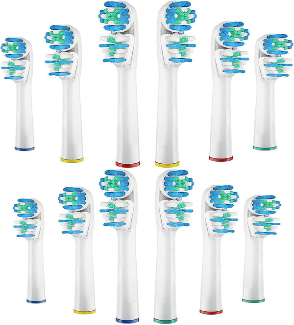 Dual-Clean Replacement Brush Heads for Oral-B Vitality Series, 12 Pcs for Pro 1000, Smart 1500, Genius X