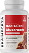 Brain Forza Organic Red Reishi Mushroom Capsules, 90 Capsules for Immune Support & Wellness