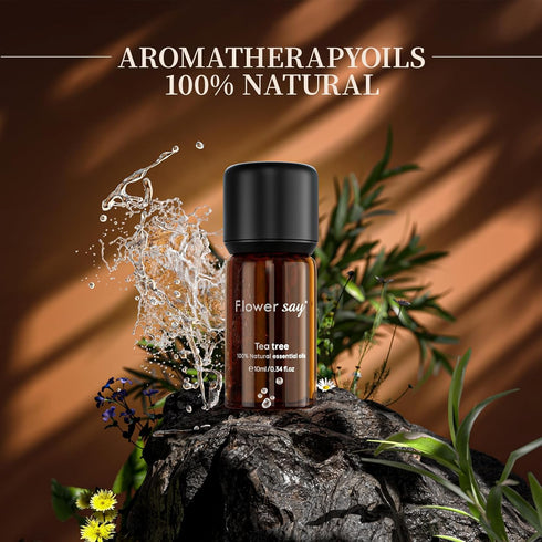 Tea Tree Essential Oil 0.34Oz - 100% Pure Undiluted Premium Therapeutic Grade Essential Oils for Diffuser/Skin Care/Massage/Hair/Toenails