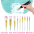 Silicon Makeup Brush Cleaning Mat, Portable Cosmetic Brush Cleaner Pad with Suction Cup (green)