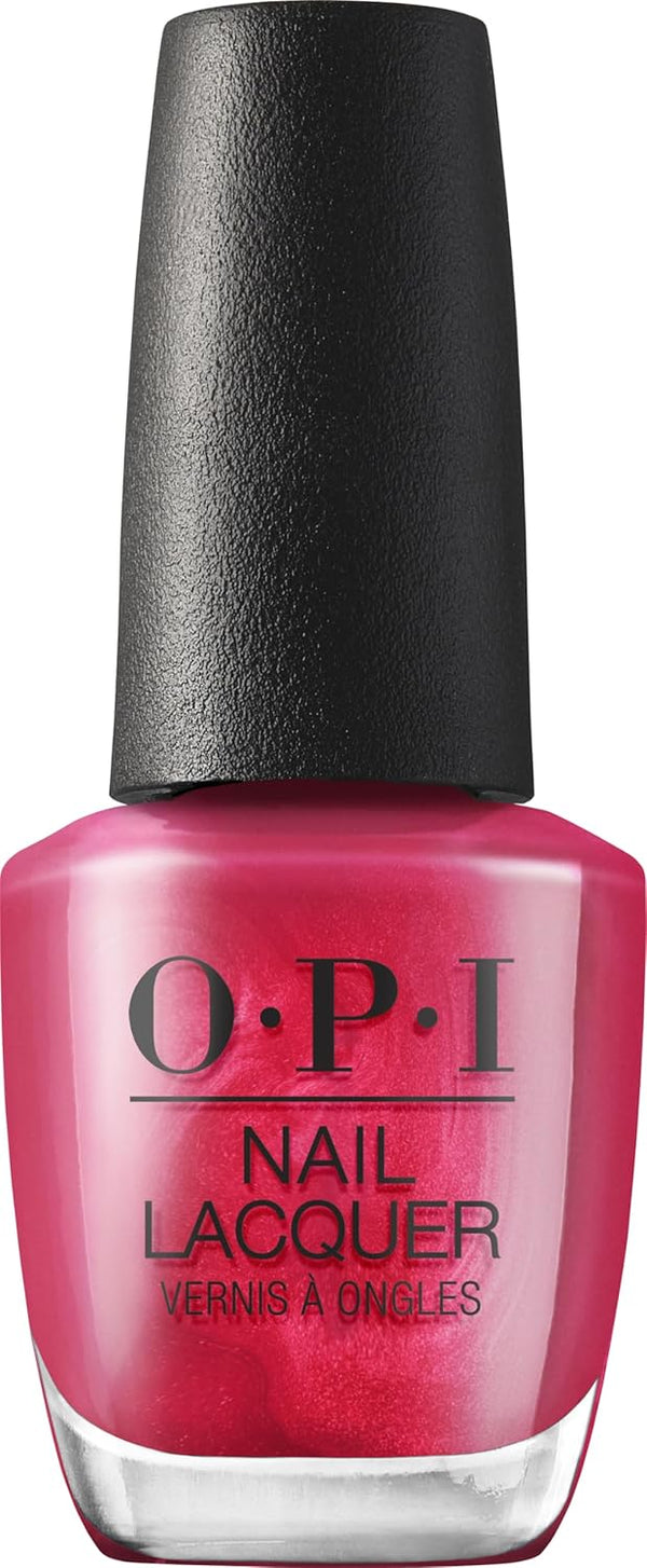 OPI Nail Lacquer Nail Polish | Dark Pink Shimmer Opaque, Chip Resistant, Vegan, Fast Drying, Streak Free