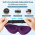 ZGGCD Light Blocking Sleep Mask for Side Sleepers, 3D Contoured Eye Cover with Adjustable Strap, Purple