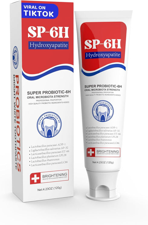 PXHADSMIER 7.5% Nano Hydroxyapatite Toothpaste, SP-6 Probiotic Toothpaste, Helps Remineralize, Strengthens Enamel, Dentist-Formulated