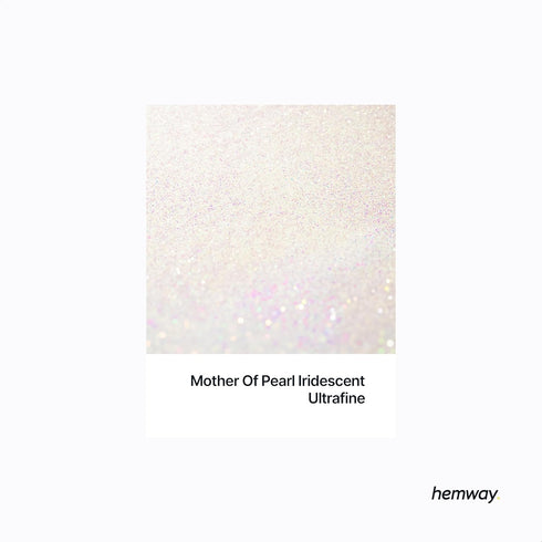 Hemway Premium Ultra Sparkle Glitter - Mother of Pearl Iridescent Metallic Flake for Arts Crafts, 100g / 3.5oz