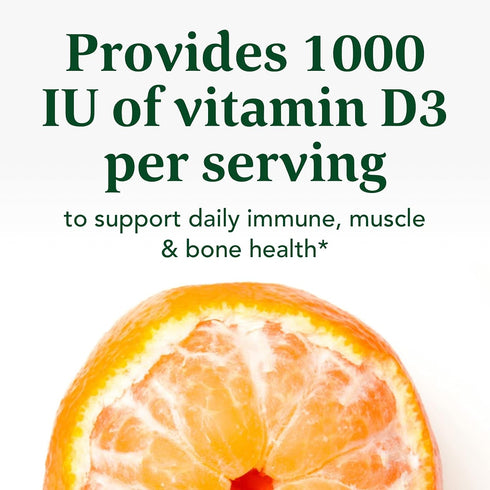 MegaFood Vitamin D3 Gummies 2000 IU - 70 Gummies for Bone, Muscle & Immune Support, Vegetarian