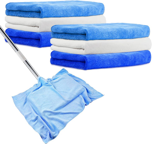 6 Pcs Extra Large Microfiber Cleaning Cloth, 20" x 30" Washable Reusable Floor Cloth Rags, Microfiber Towels for