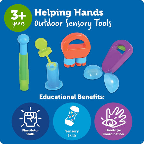 Learning Resources Helping Hands Outdoor Sensory Tools - Sensory Bin Toys, Outside Toddler Activities, Fine Motor Toy