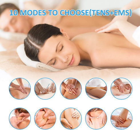 OSITO FSA Wireless TENS Unit Muscle Stimulator EMS Massage Machine with Remote Rechargeable Mini Pain Relief Therapy