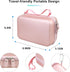 BOVKE Glucose Monitor Case, Diabetic Supply Travel Bag for Glucose Meter, Blood Sugar Test Strips, Lancets, Rosegold