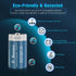 TOPUSSE 4 Pack, 1.5V 7500mWh Rechargeable D Batteries Long-Lasting Lithium D Size Battery with USB Charging Cable