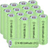 16 Packs AA Solar Batteries 1.2V 400mAh Ni-MH Rechargeable for Outdoor Solar Lights, String Lights, Pathway Lights