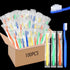 100 Pcs Prepasted Disposable Toothbrushes, Individually Wrapped Soft Bristle Travel Toothbrush Set