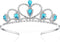 Lovelyshop Colorful Gems Silver Rhinestone Tiara for Little Kid and Big Kid Prom Birthday Princess Crown