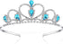 Lovelyshop Colorful Gems Silver Rhinestone Tiara for Little Kid and Big Kid Prom Birthday Princess Crown