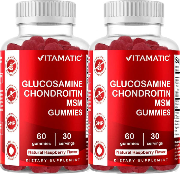 Vitamatic Glucosamine Chondroitin Gummies 2 Pack with MSM & Vitamin E - 60 Gummies