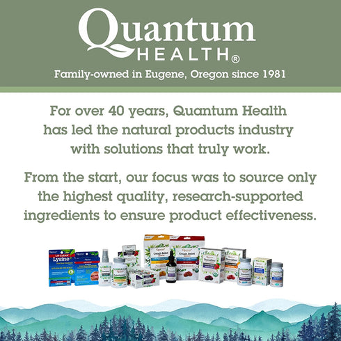 Quantum Health SuperLysine+ Immune Support Supplement, 1500 mg Lysine, Vitamin C, Echinacea, 90 Tablets