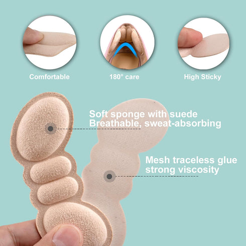 Viybtue 6 Pairs Heel Grips for Women's Shoes, Heel Pads for Shoes, Shoe Cushions for Women High Heel Comfort Pads